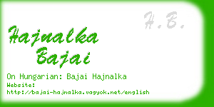 hajnalka bajai business card